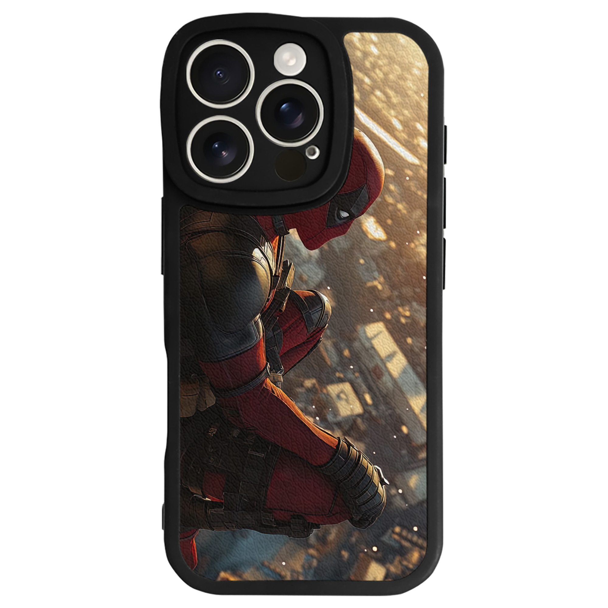 （画像用） Deadpool デッドプール 【iPhone 16シリーズ対応】シリコンスマホケース（レザー調） 材質：シリコン